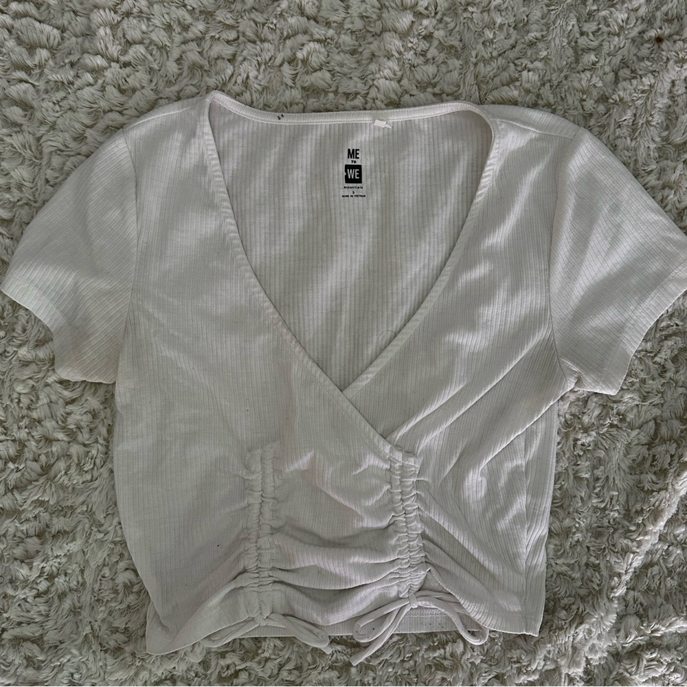 Me to We White Essentials Crop Top